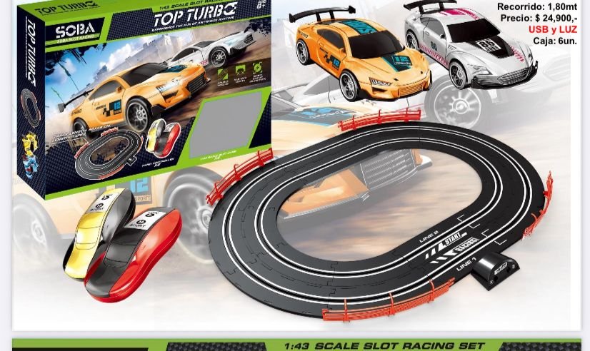 pista de autos USB/